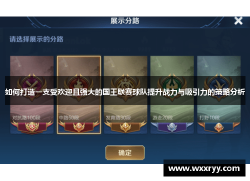 如何打造一支受欢迎且强大的国王联赛球队提升战力与吸引力的策略分析